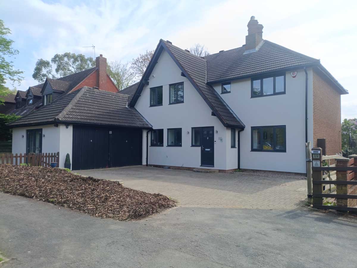 Finished home exterior